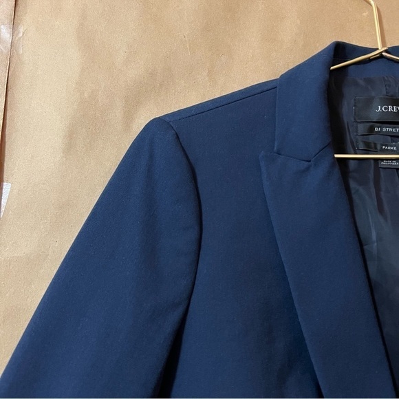 J. Crew | NWOT Parke Blazer in Bi-Stretch Cotton Classic Navy Size 2 - Picture 5 of 16